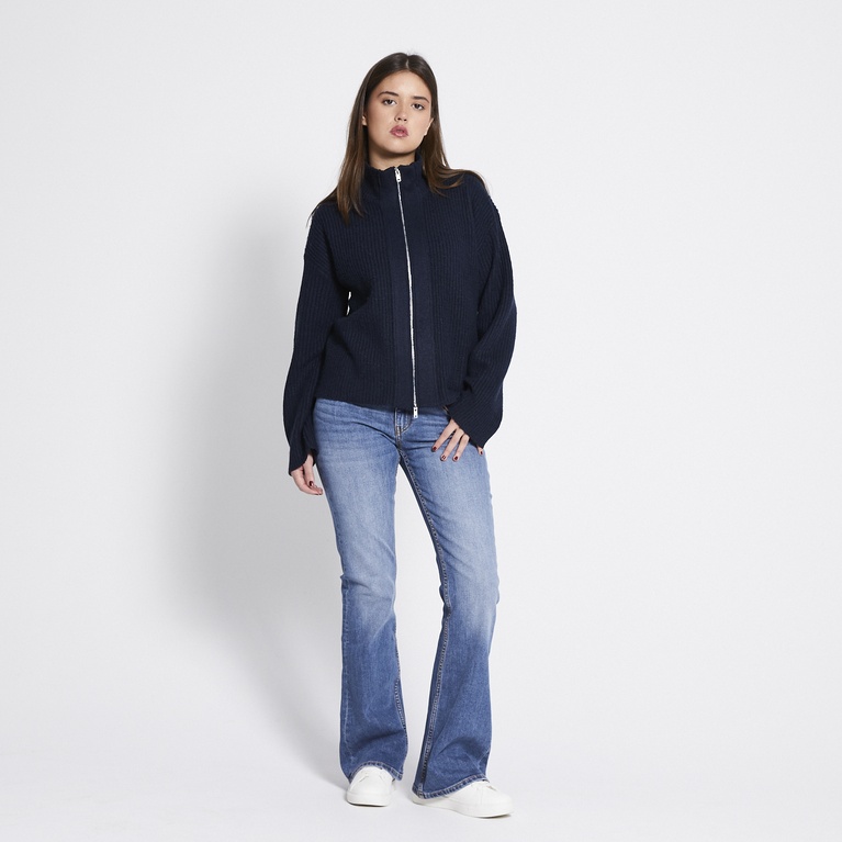 Rippenstrick-Cardigan "Zip Cardigan" Rippenstrick-Cardigan "Zip Cardigan"
